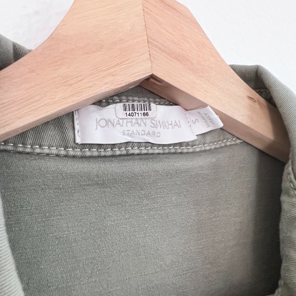 Jonathan Simkhai Green Darcy Cotton Twill Cargo Utilitarian Playsuit Romper S - Picture 5 of 8